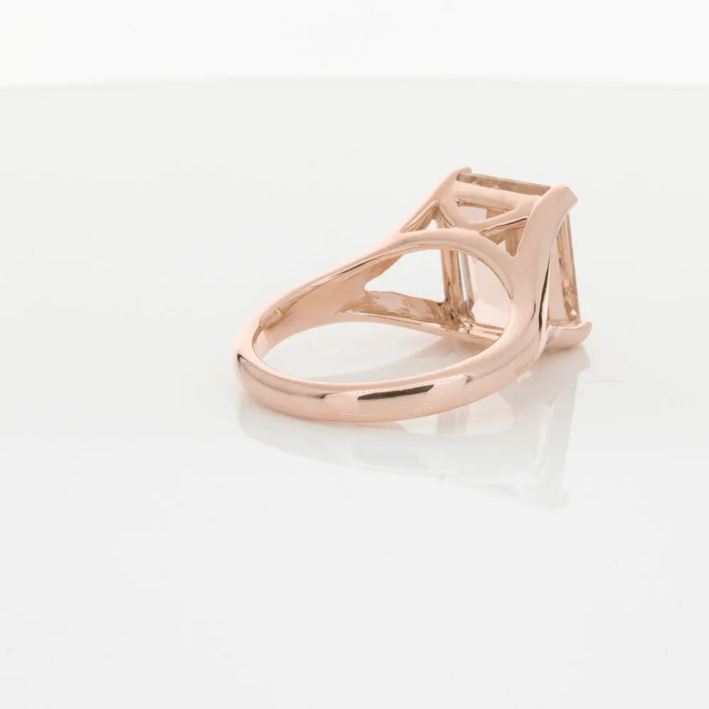 14ct Rose Gold Morganite Verona Ring