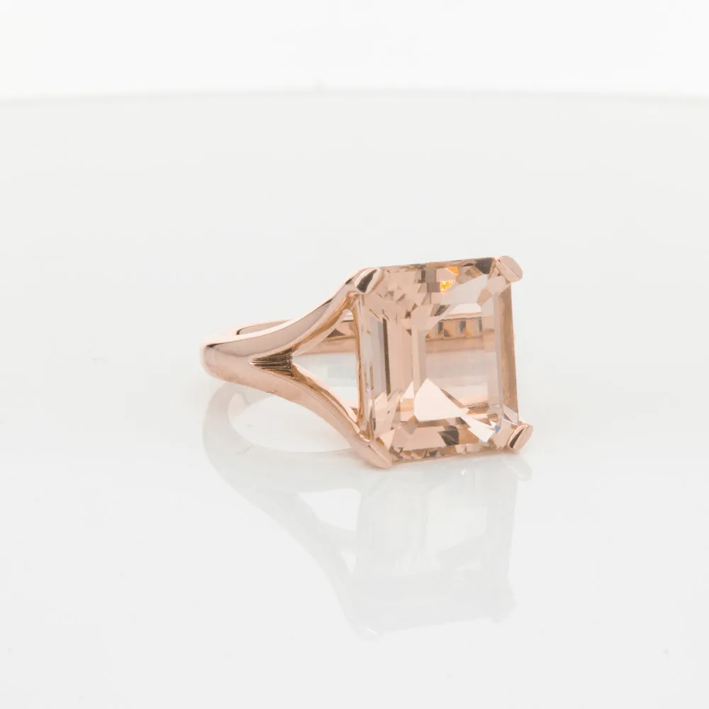 14ct Rose Gold Morganite Verona Ring