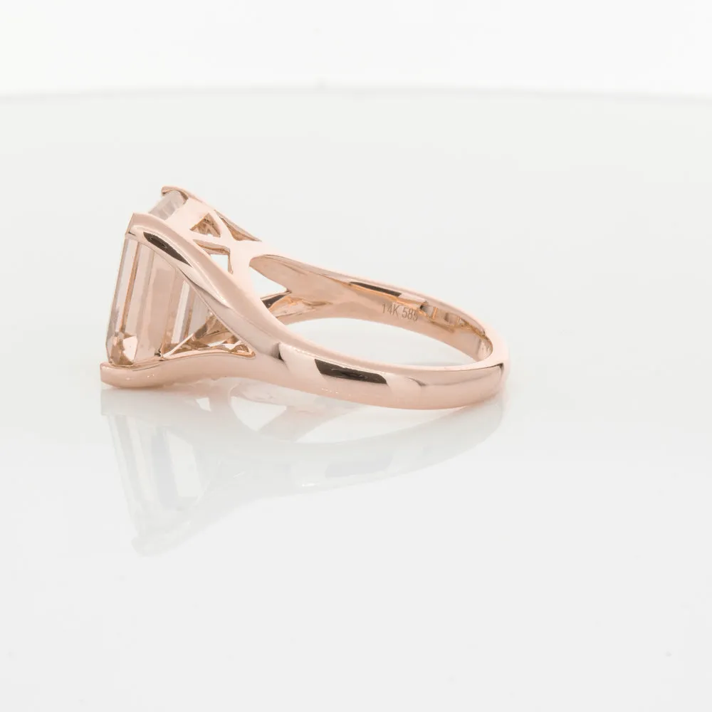 14ct Rose Gold Morganite Verona Ring
