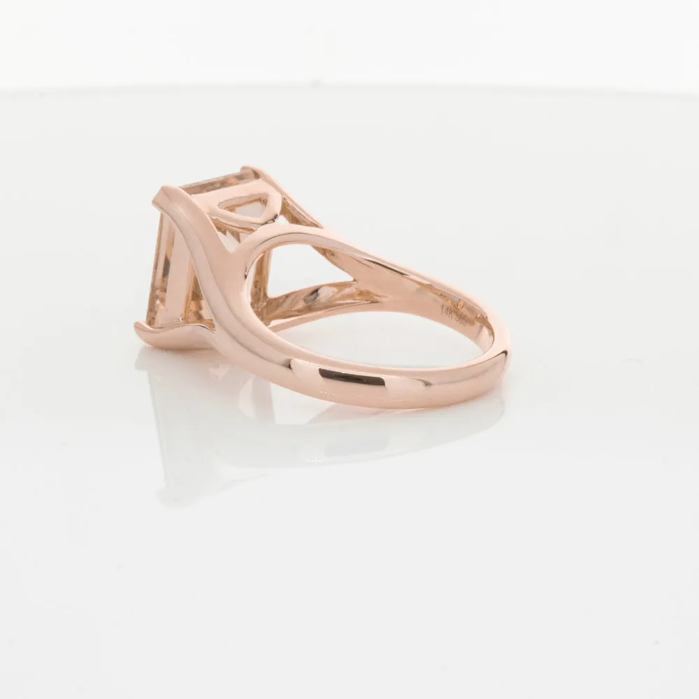 14ct Rose Gold Morganite Verona Ring