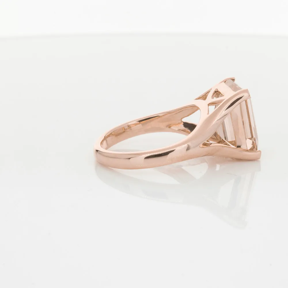14ct Rose Gold Morganite Verona Ring