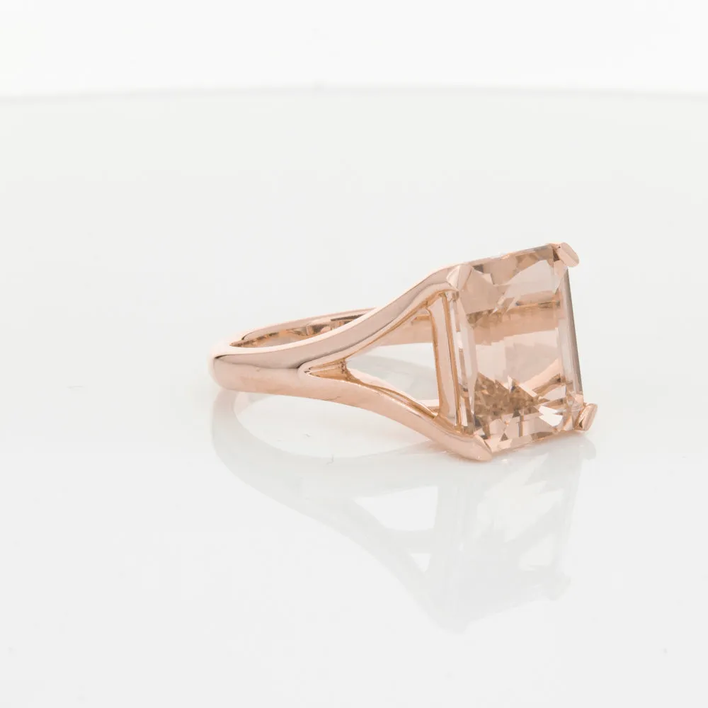 14ct Rose Gold Morganite Verona Ring
