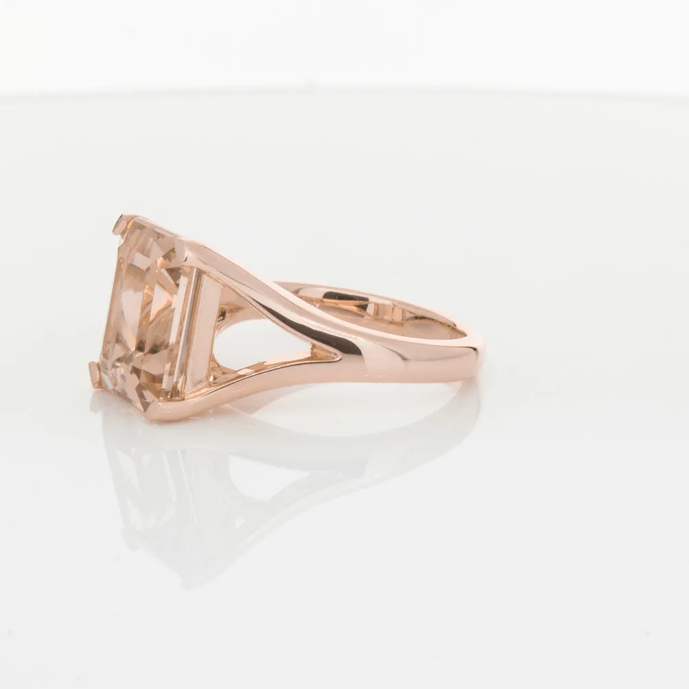 14ct Rose Gold Morganite Verona Ring