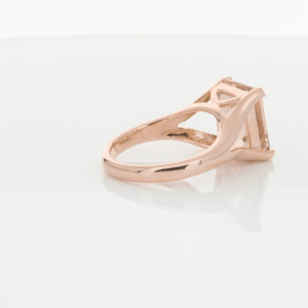 14ct Rose Gold Morganite Verona Ring