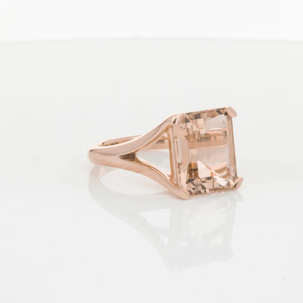 14ct Rose Gold Morganite Verona Ring