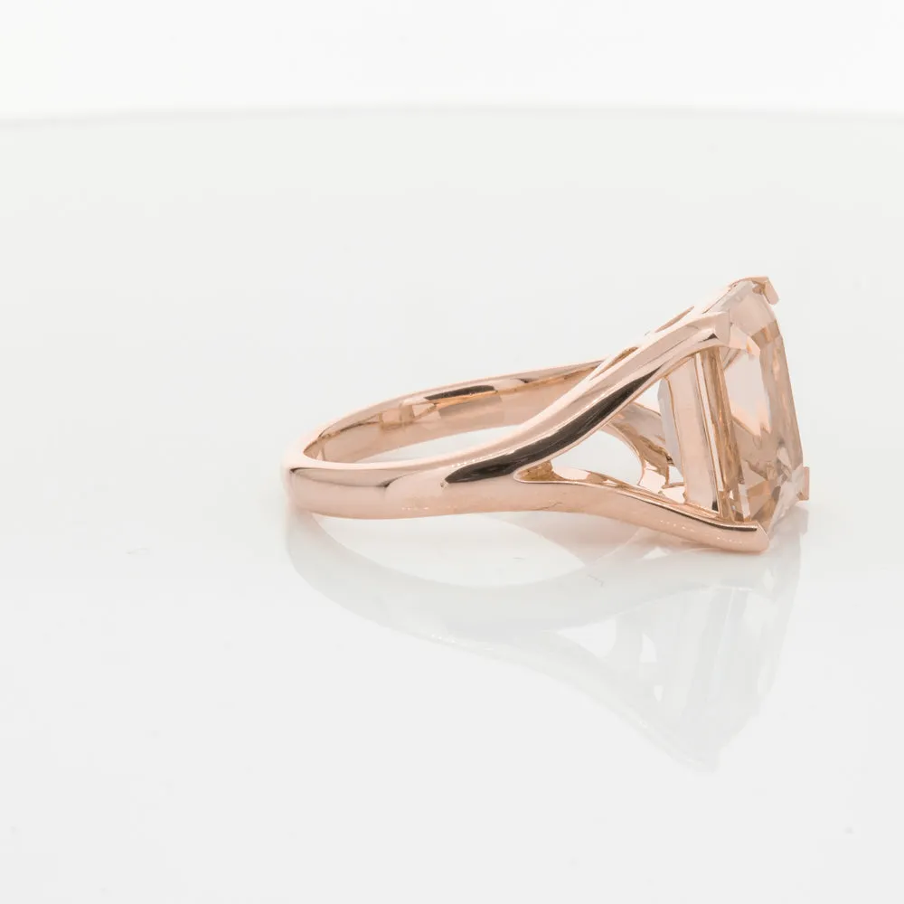 14ct Rose Gold Morganite Verona Ring