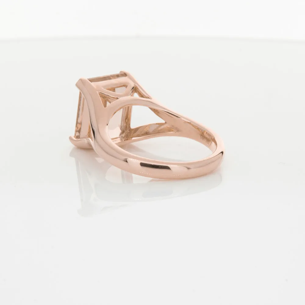 14ct Rose Gold Morganite Verona Ring