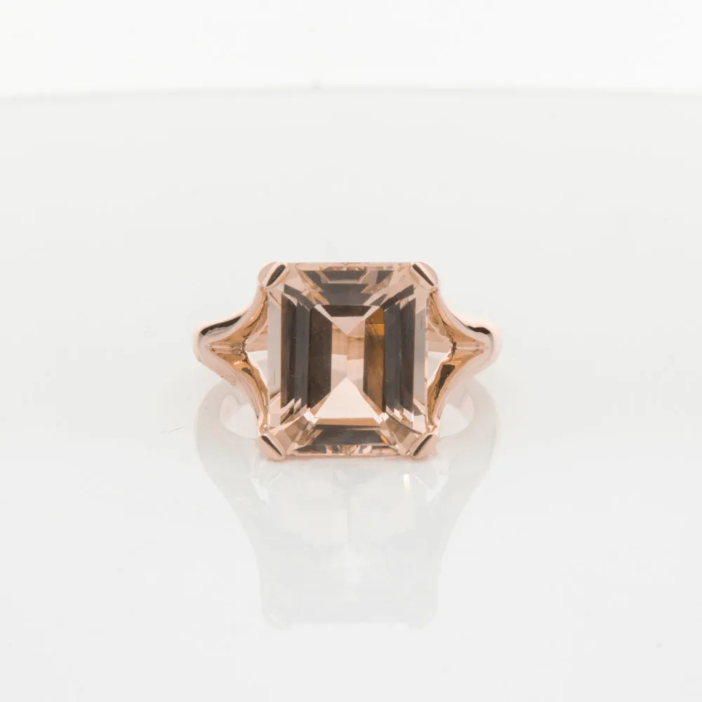 14ct Rose Gold Morganite Verona Ring