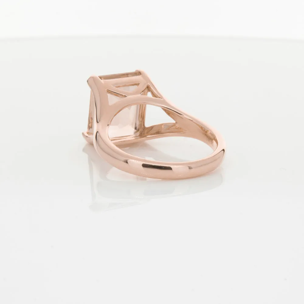 14ct Rose Gold Morganite Verona Ring