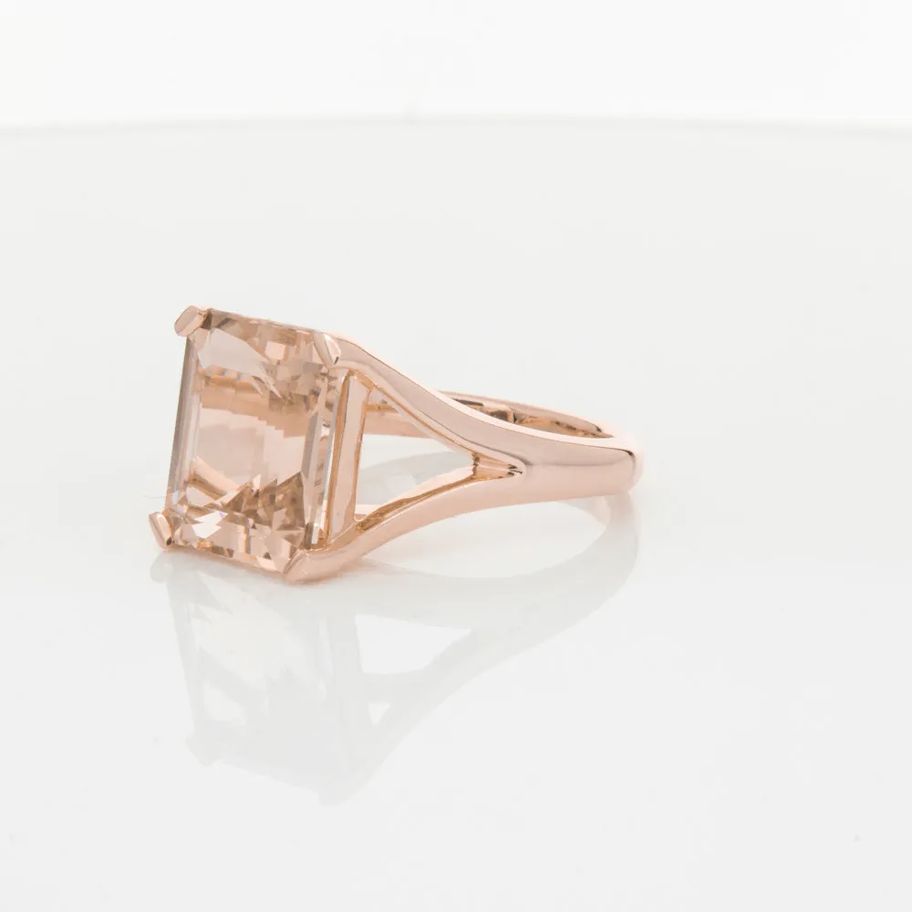 14ct Rose Gold Morganite Verona Ring