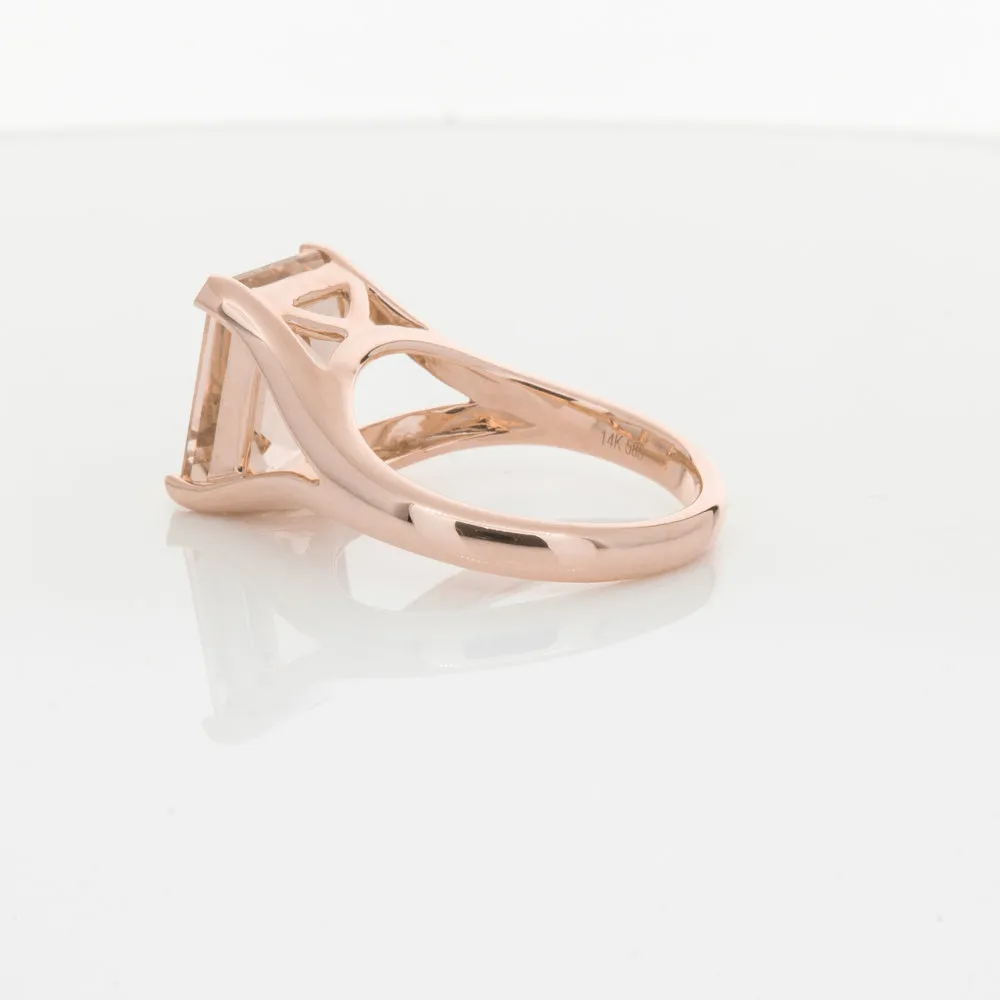 14ct Rose Gold Morganite Verona Ring