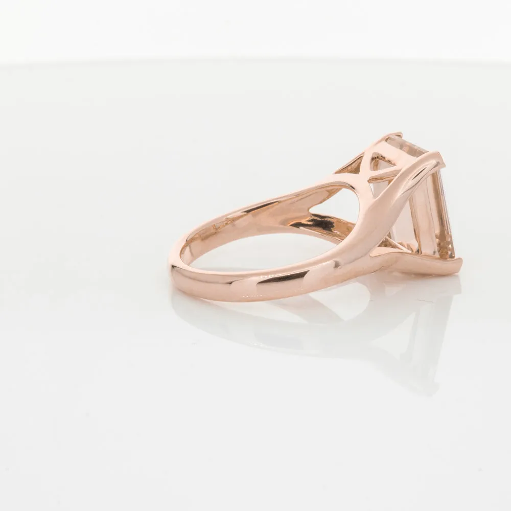 14ct Rose Gold Morganite Verona Ring