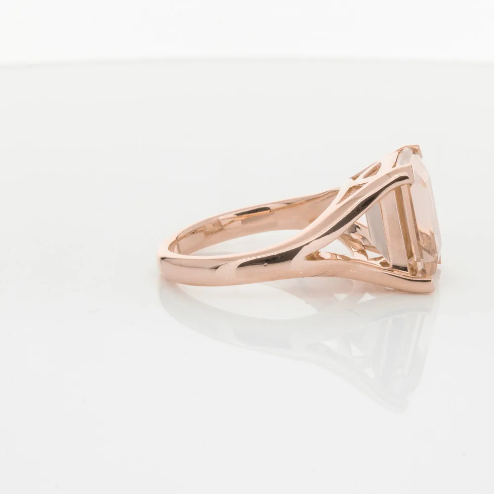 14ct Rose Gold Morganite Verona Ring