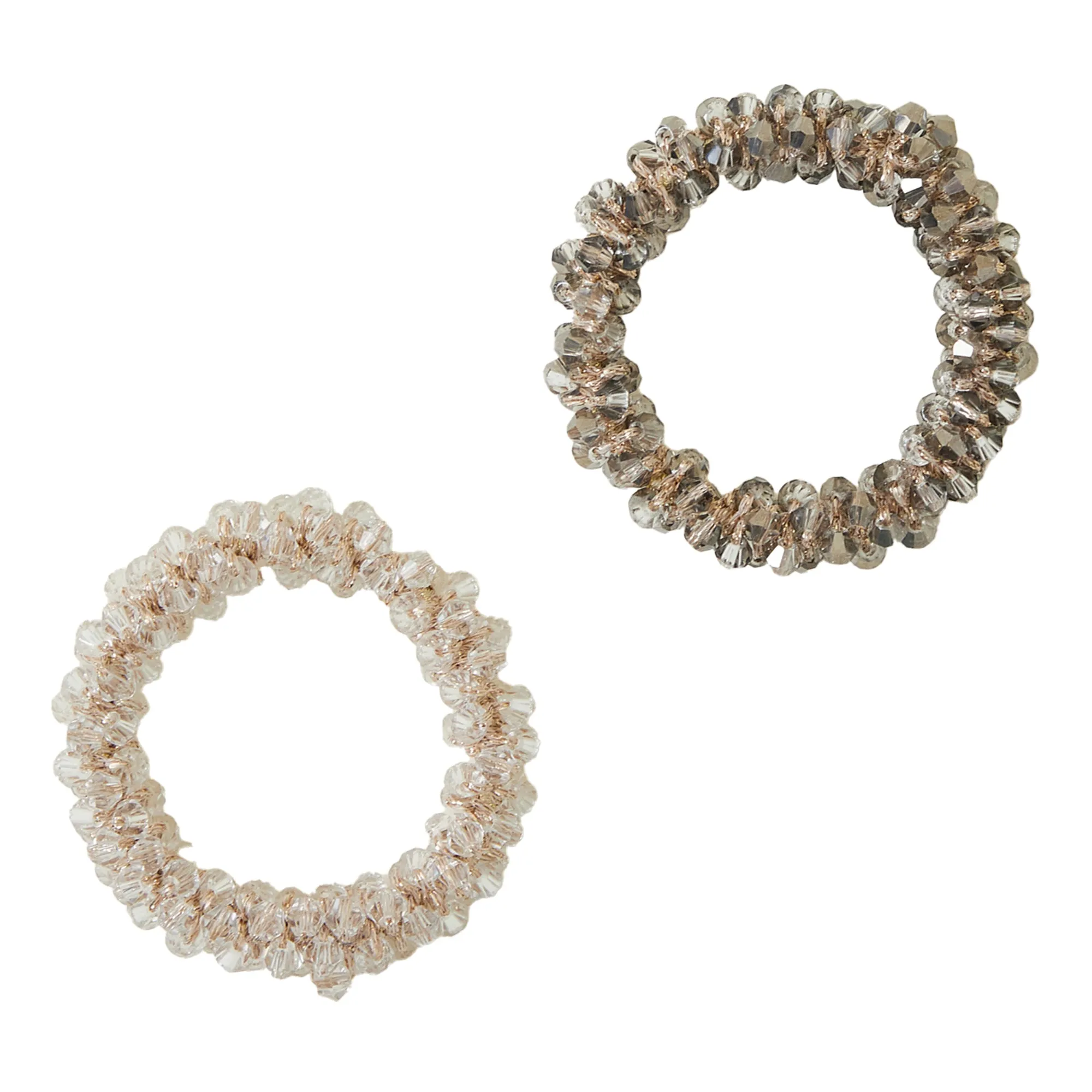 Accessorize London Women Multi Hair Sparkle Ponytail Holder Set Of 2