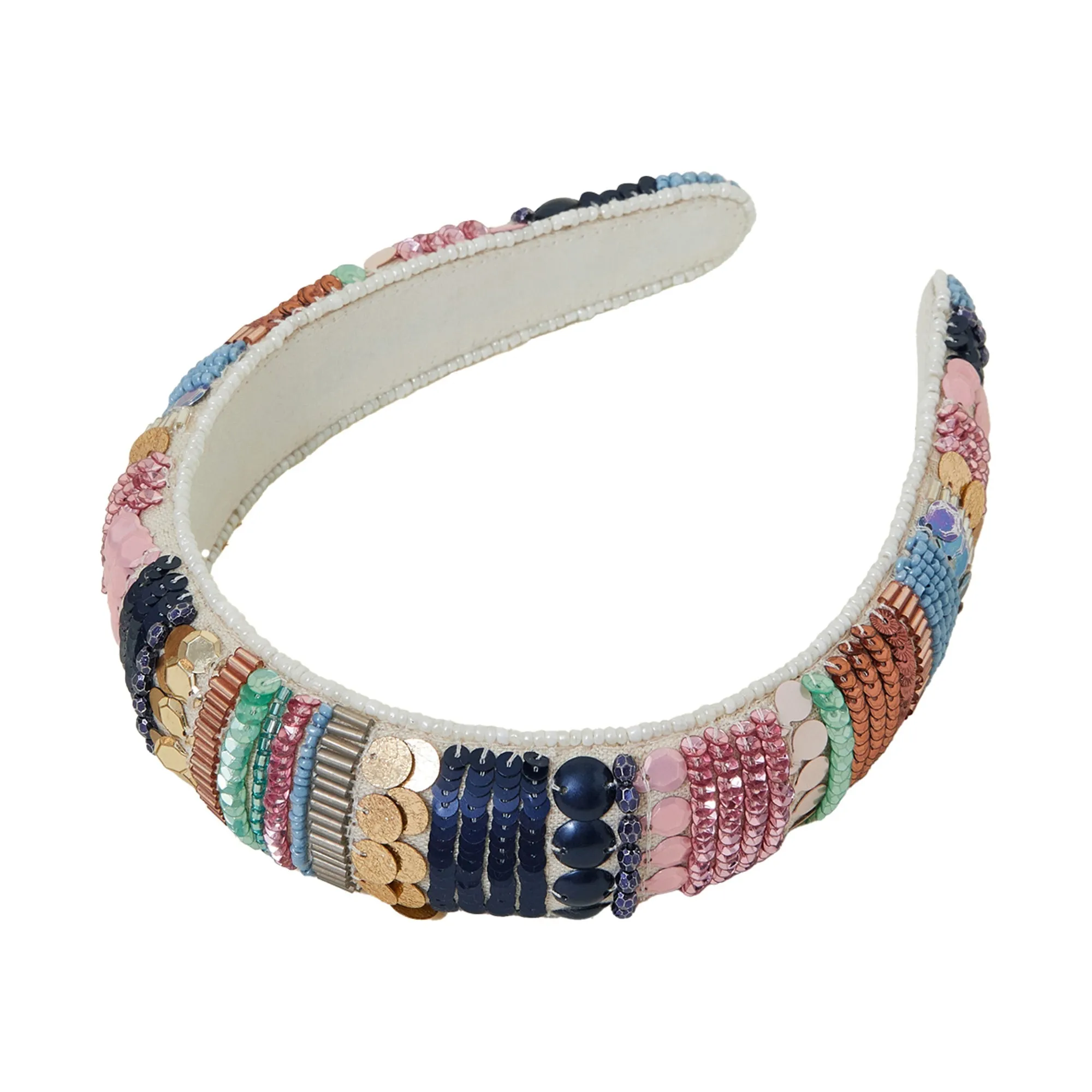 Accessorize London Women's Beaded Sequin Padded Headband