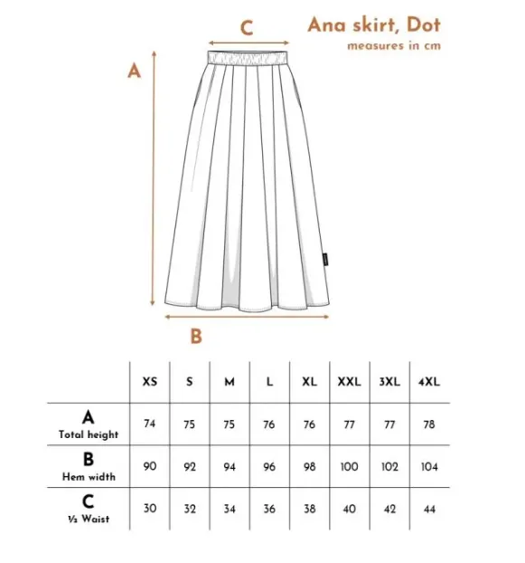 Ana Skirt Dazzling Blue Dot