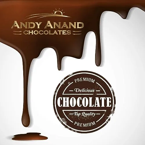 Andy Anand Belgian Chocolate coated Espresso Coffee Bridge of 5 Flavors, Delicious, Divine, Delectable - 1 lbs, Decadent Treats: Chocolate Gift Box for Special Occasions