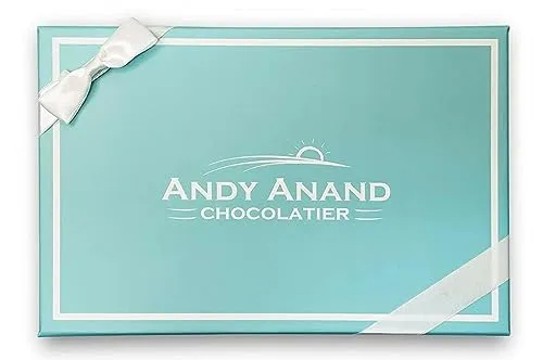Andy Anand Belgian Chocolate coated Espresso Coffee Bridge of 5 Flavors, Delicious, Divine, Delectable - 1 lbs, Decadent Treats: Chocolate Gift Box for Special Occasions