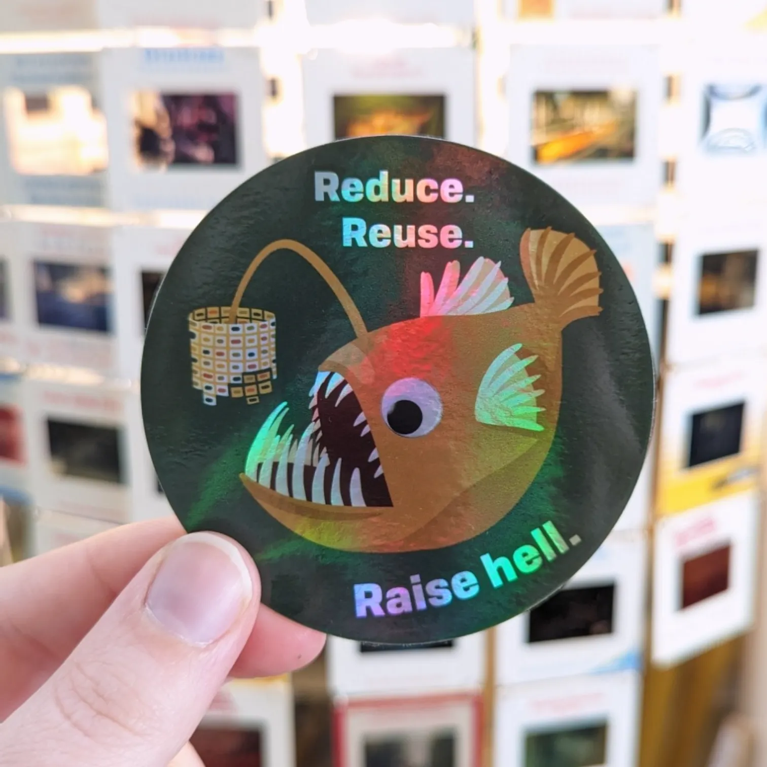 Angler Fish Raise Hell Sticker