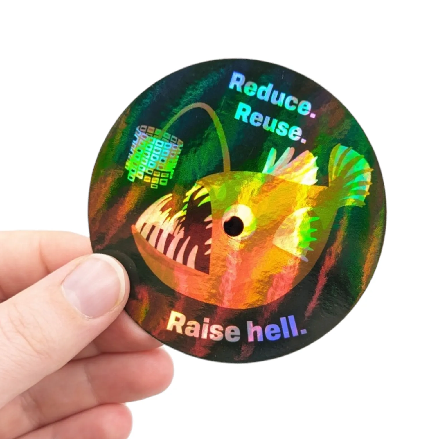 Angler Fish Raise Hell Sticker