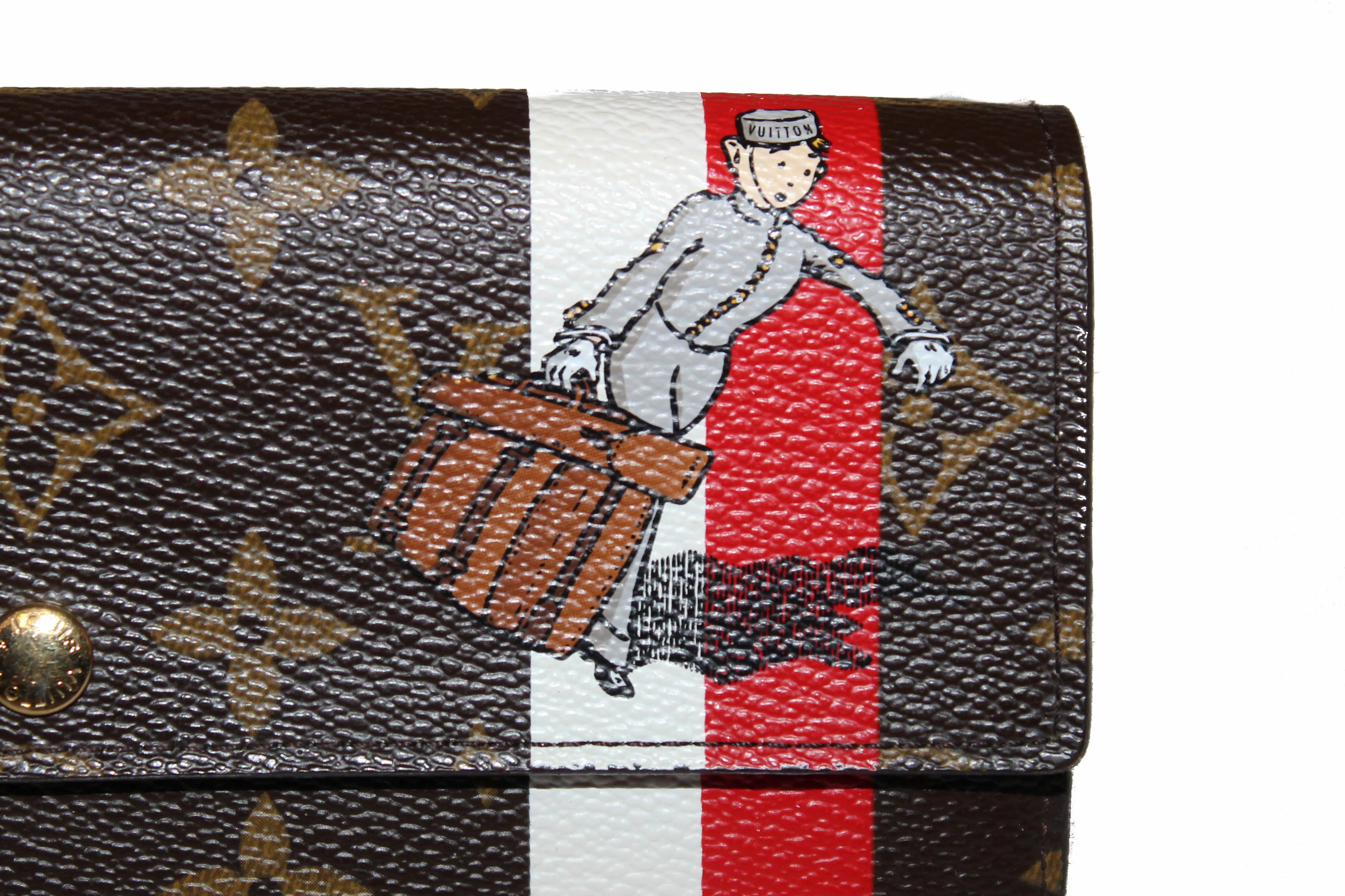 Authentic Louis Vuitton Limited Edition Monogram Groom Sarah Wallet