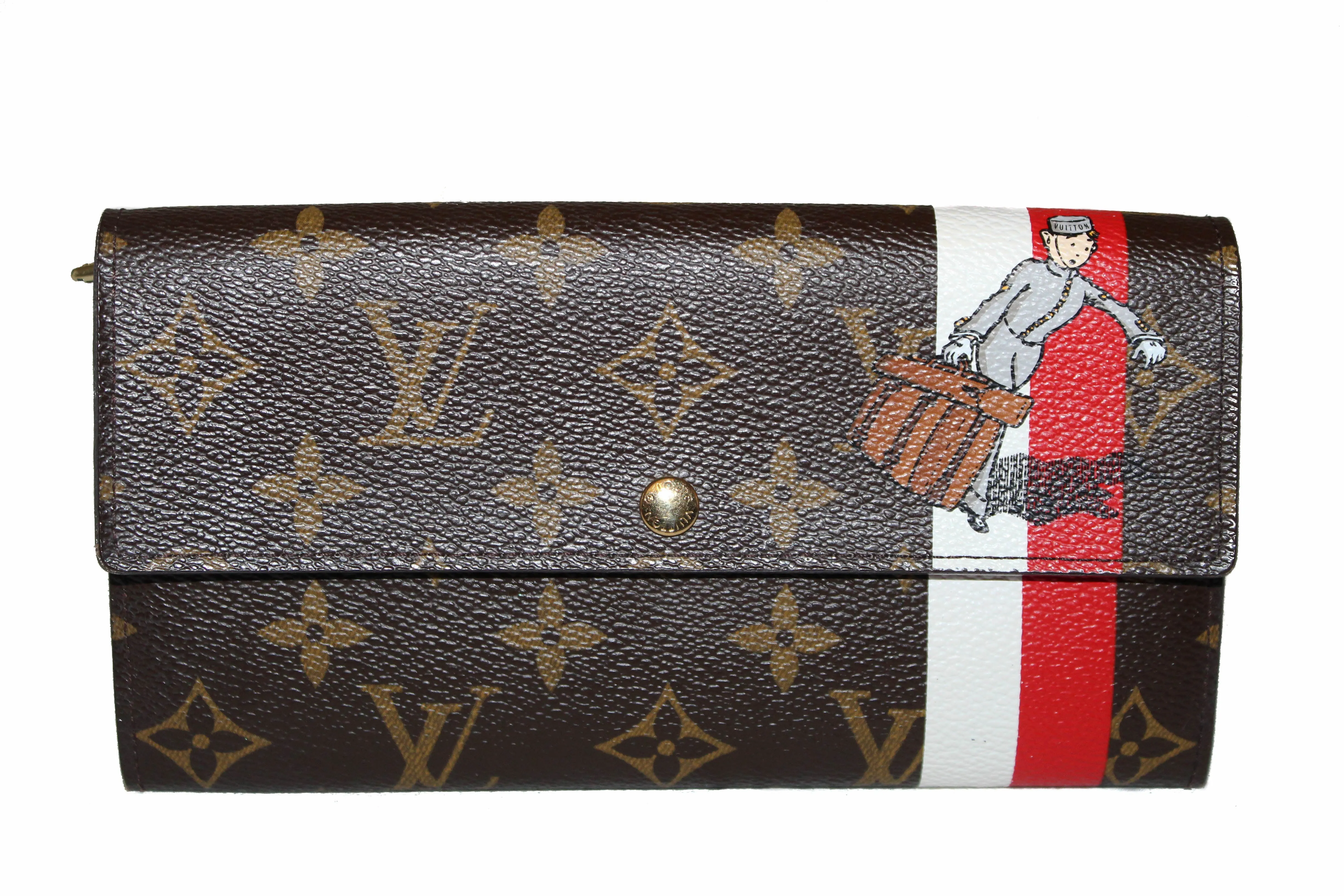 Authentic Louis Vuitton Limited Edition Monogram Groom Sarah Wallet