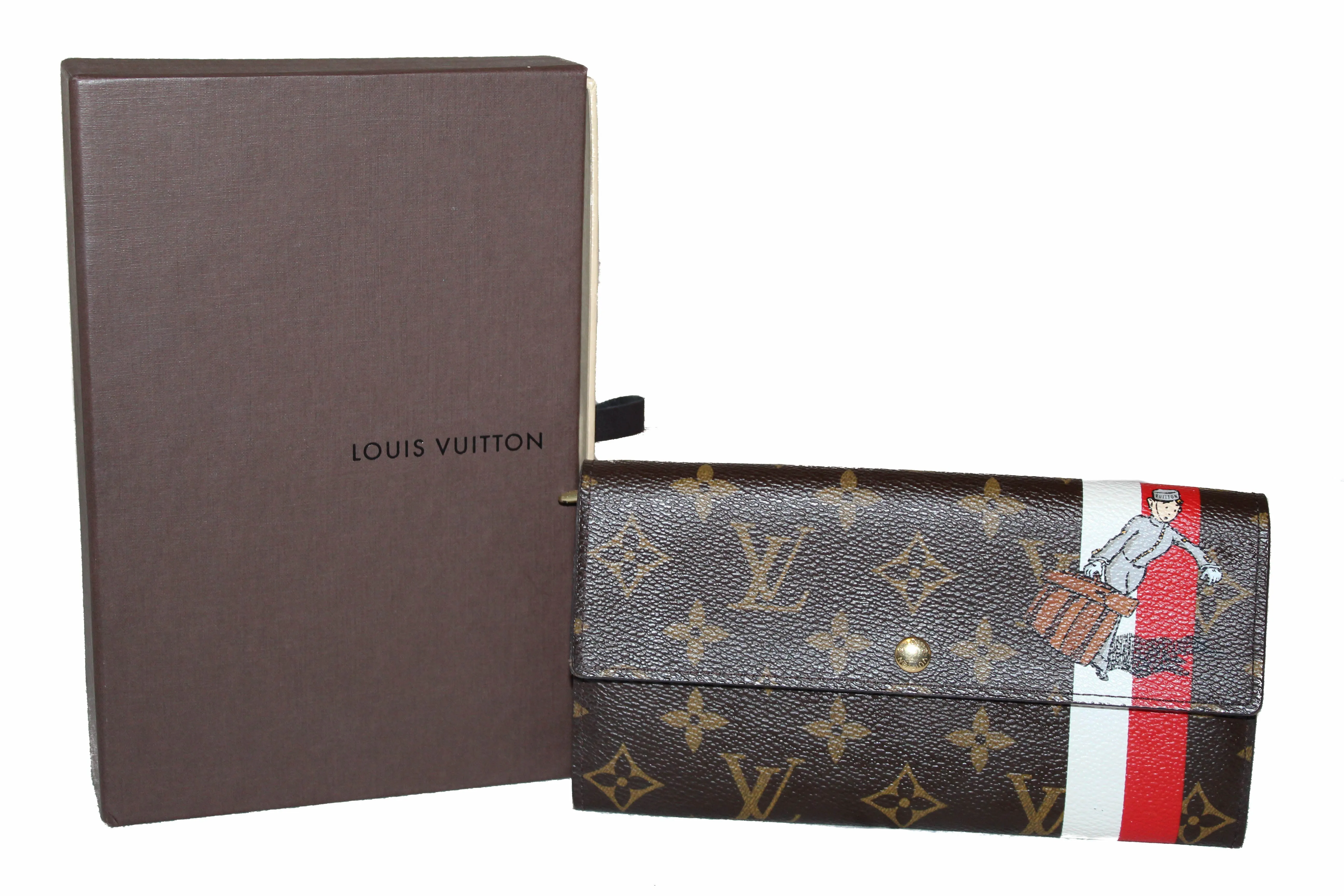 Authentic Louis Vuitton Limited Edition Monogram Groom Sarah Wallet