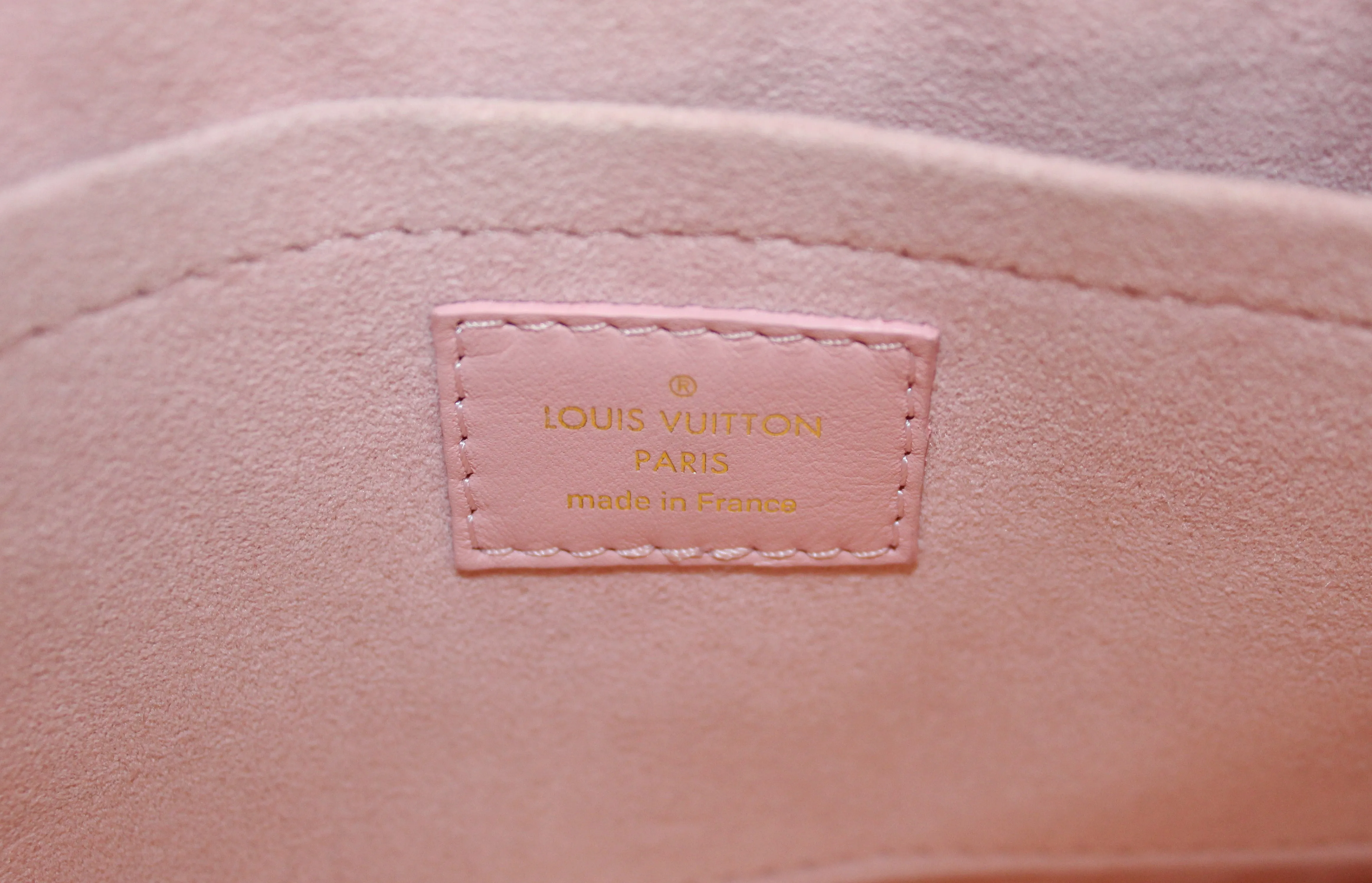 Authentic Louis Vuitton Pink Calfskin New Wave Camera Bag