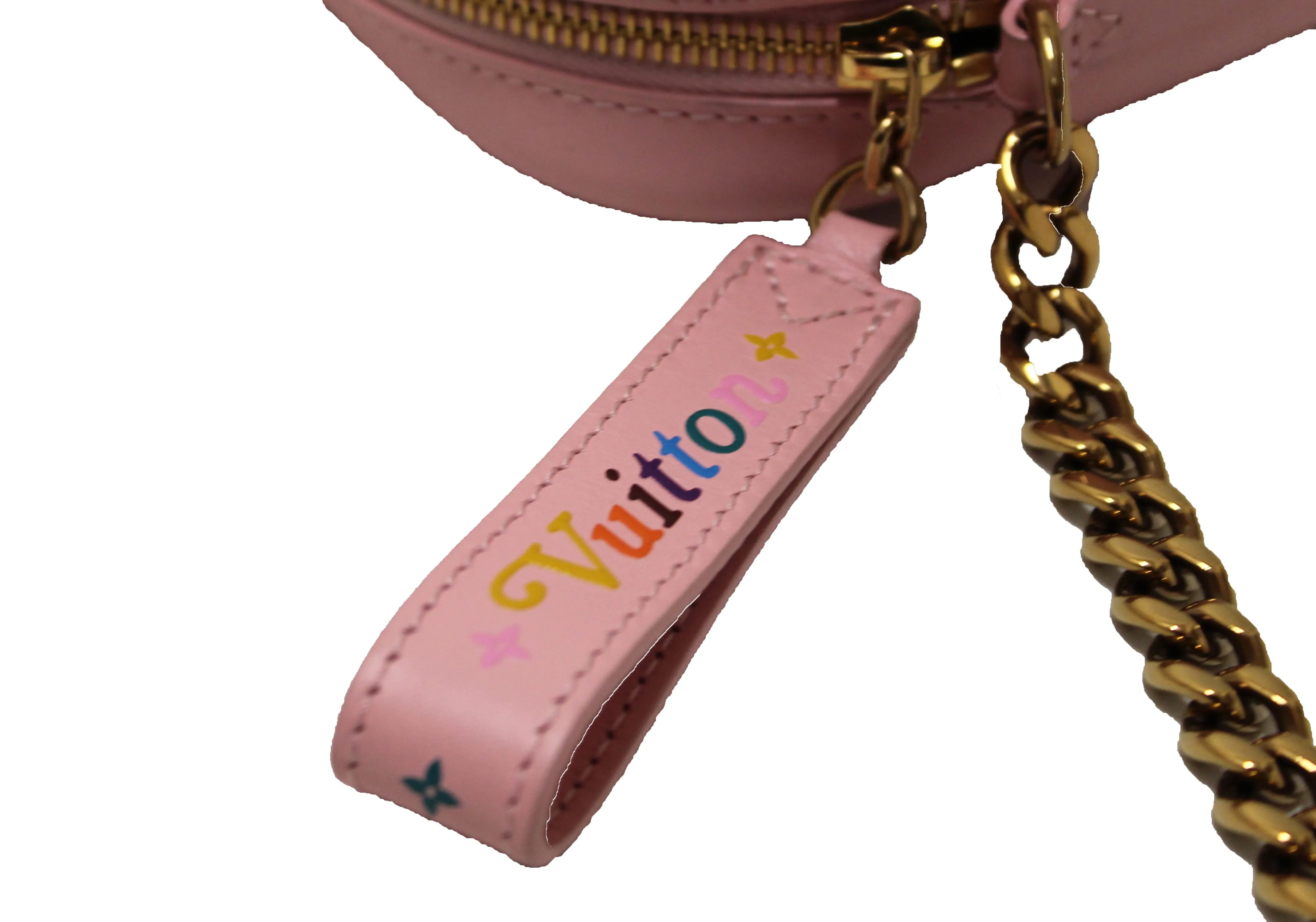 Authentic Louis Vuitton Pink Calfskin New Wave Camera Bag