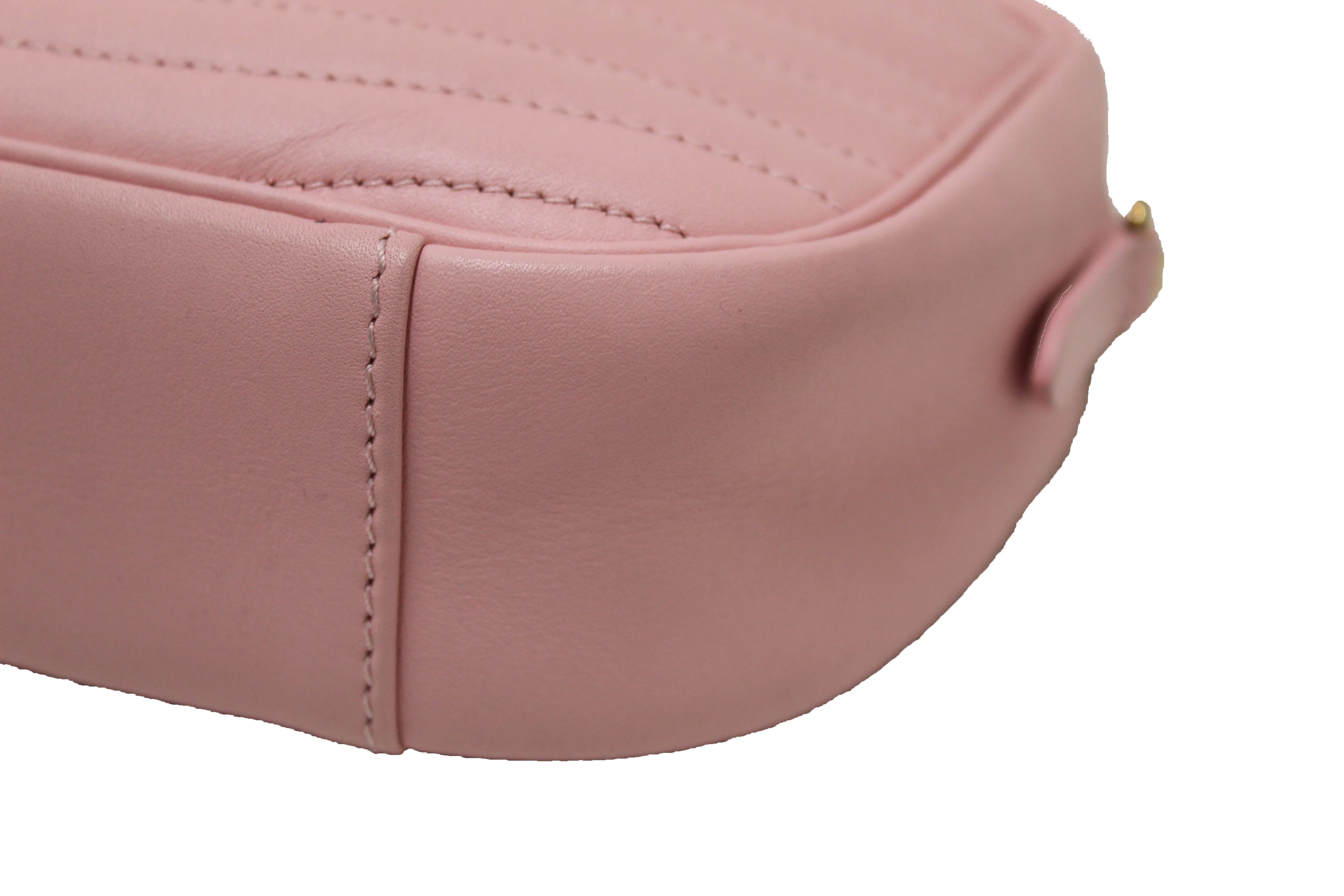 Authentic Louis Vuitton Pink Calfskin New Wave Camera Bag