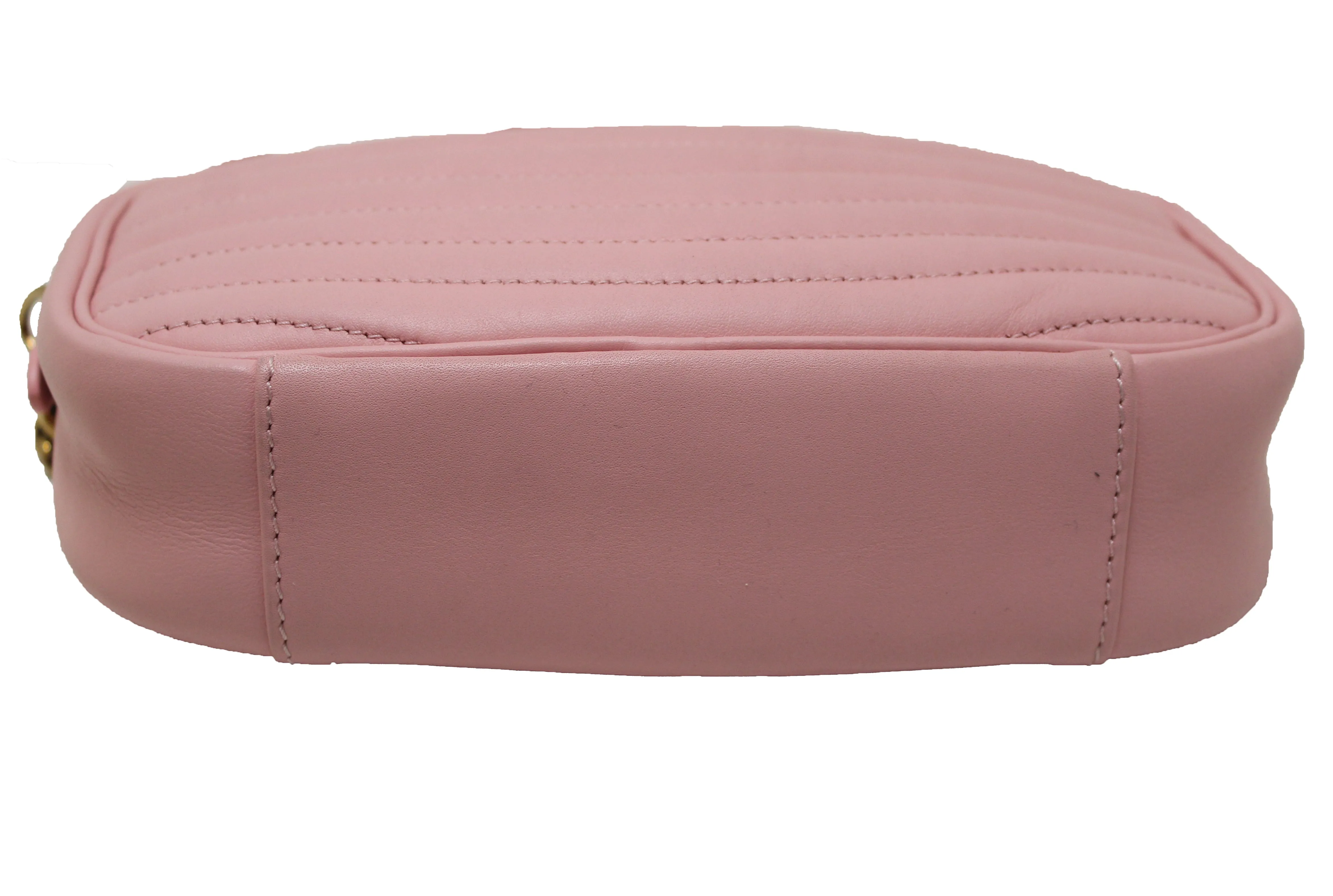 Authentic Louis Vuitton Pink Calfskin New Wave Camera Bag