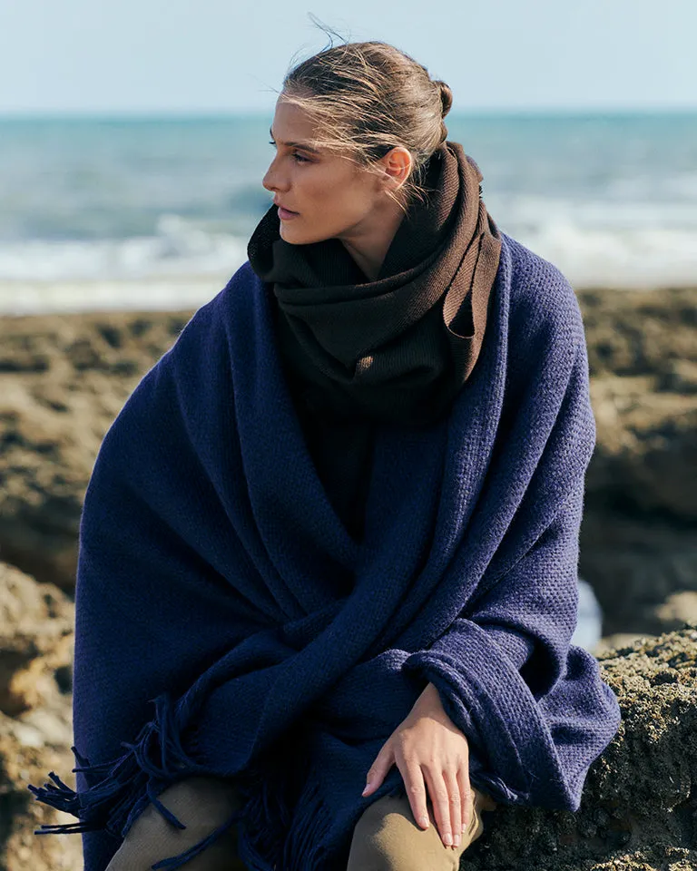 Baby Alpaca Throw - Cobalt