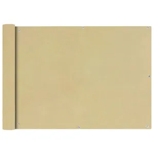 Balcony Screen Oxford Fabric 75x400 cm Beige