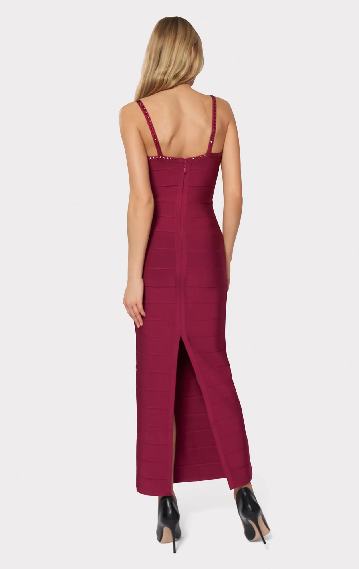 bandage spaghetti strap gown