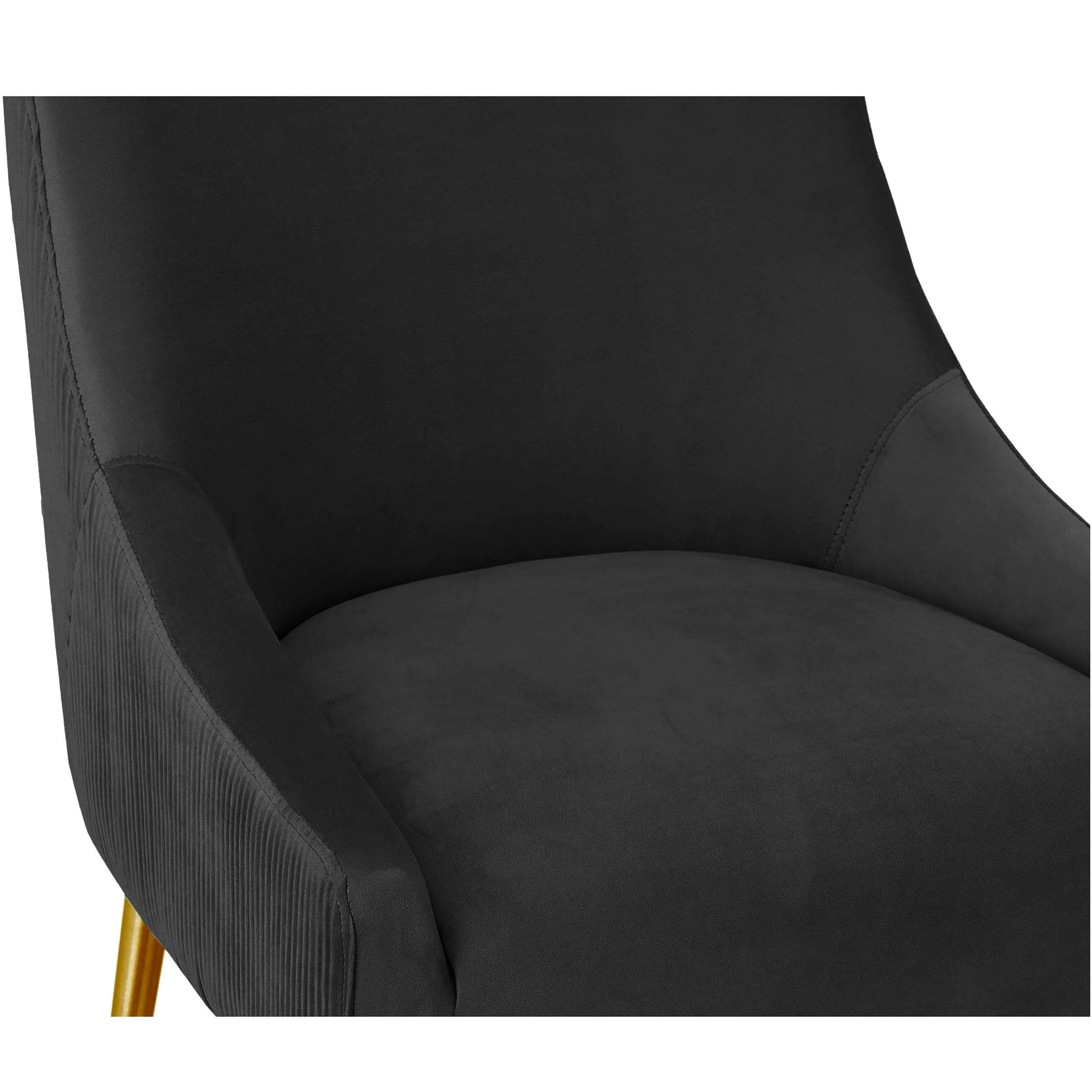 Beatrix Pleated Bar & Counter Stool, Black