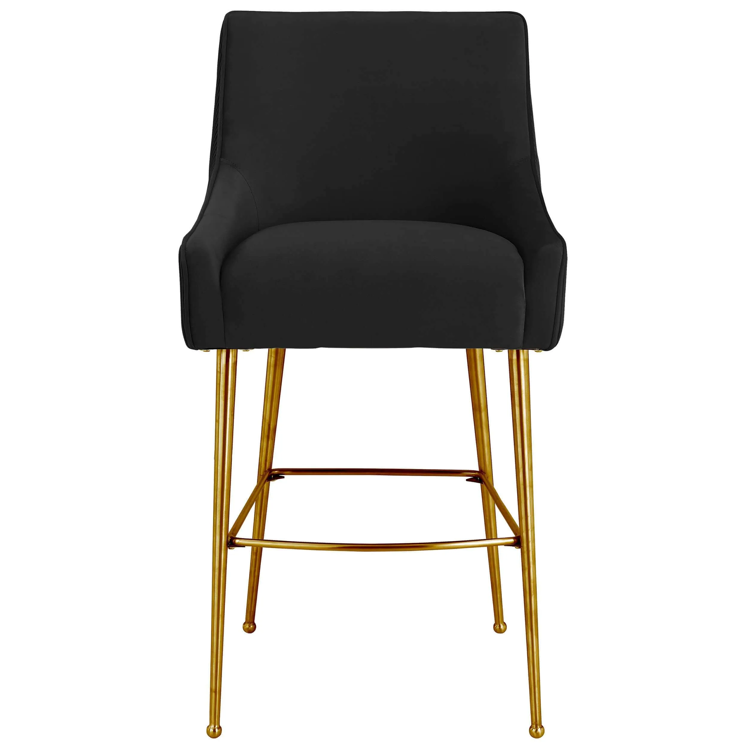 Beatrix Pleated Bar & Counter Stool, Black