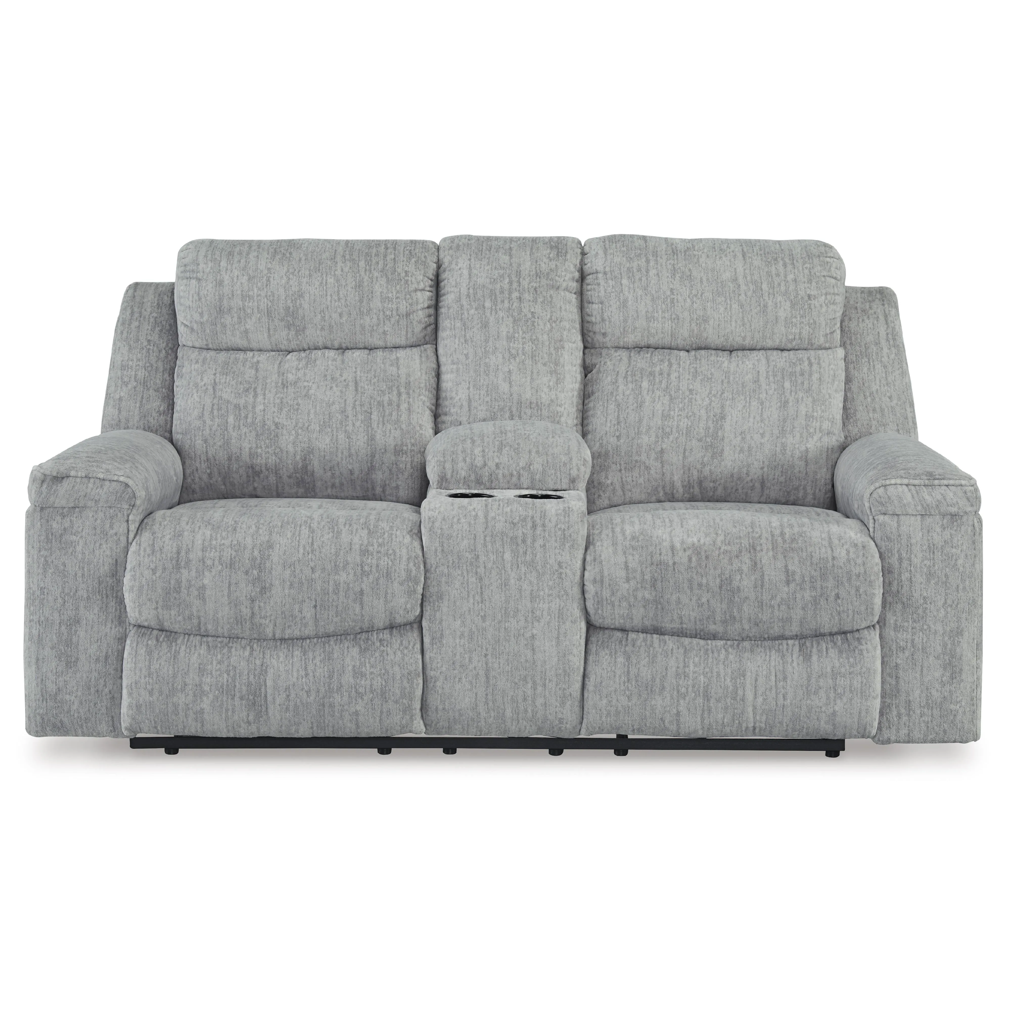 Benchcraft Buntington Reclining Fabric Loveseat with Console 3400494