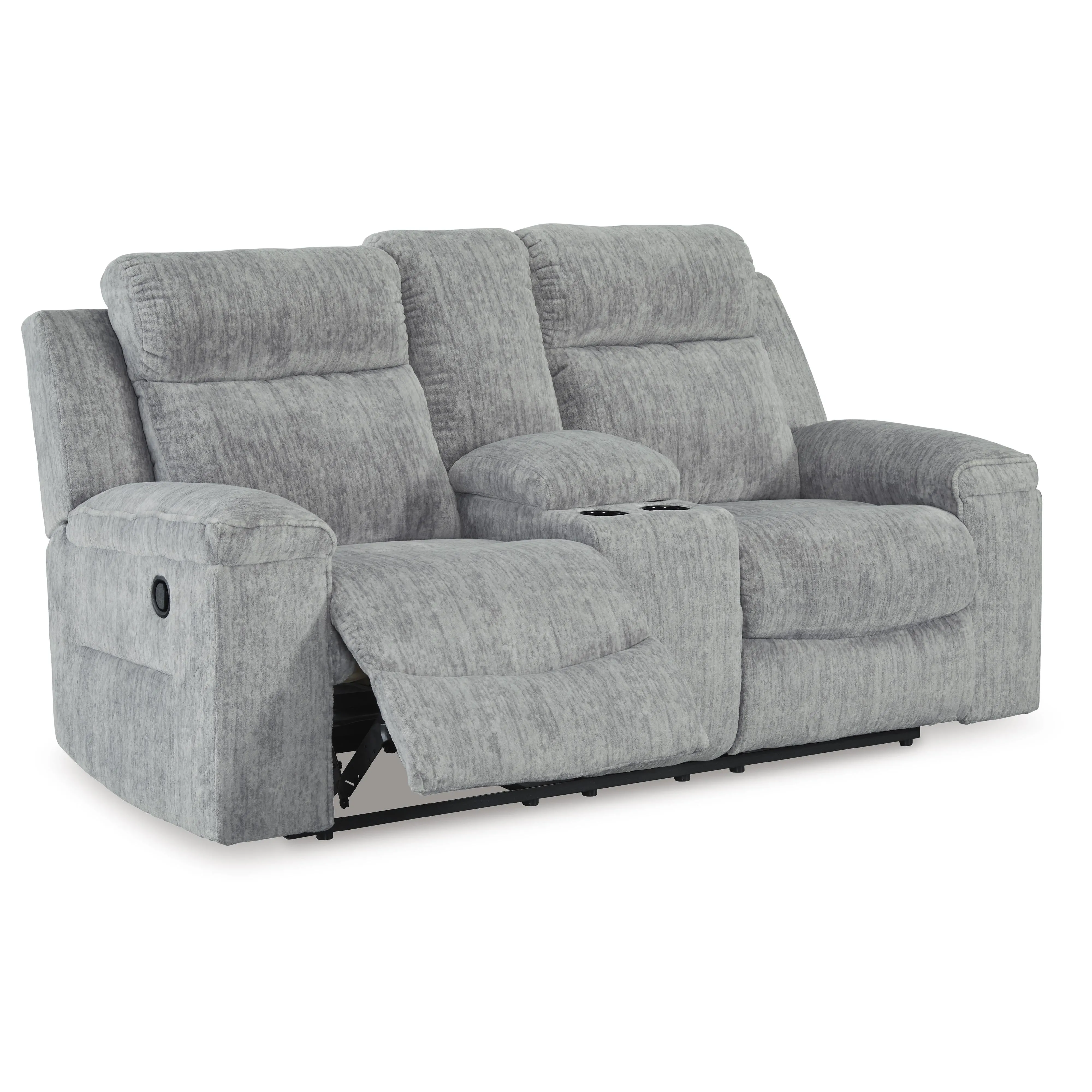 Benchcraft Buntington Reclining Fabric Loveseat with Console 3400494