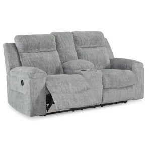 Benchcraft Buntington Reclining Fabric Loveseat with Console 3400494