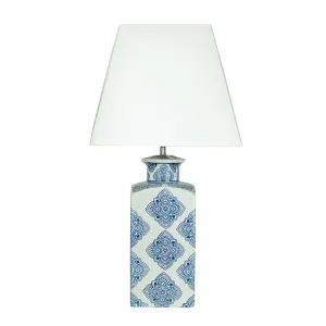 Beth Blue and White Ceramic Traditional Table Lamp