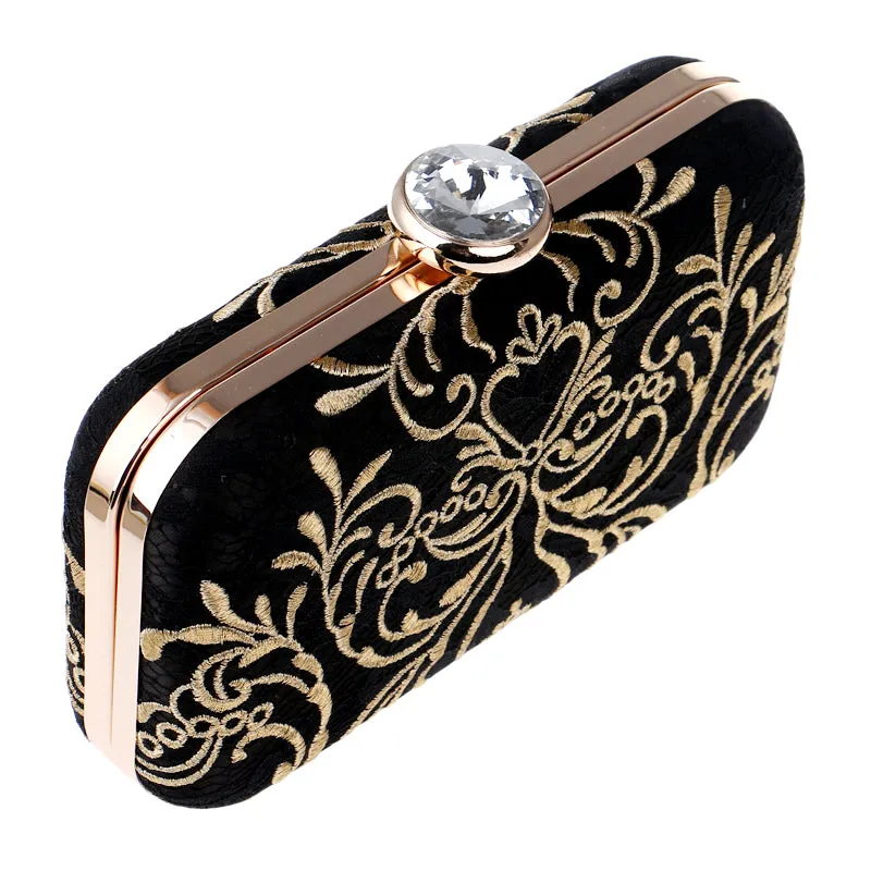 Black & Gold Clutch Bag