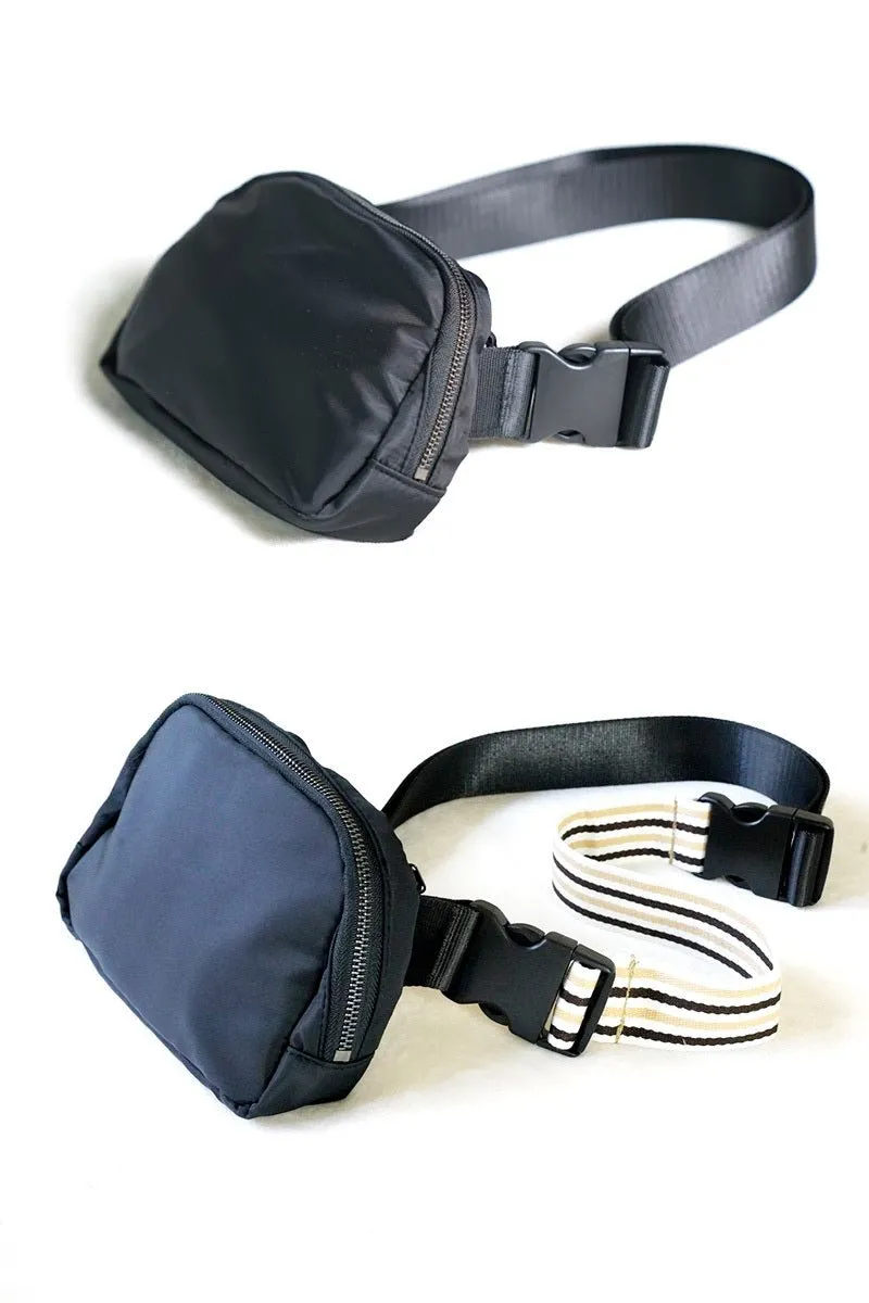 Black Belt Bag with 5 Extension Strap Set