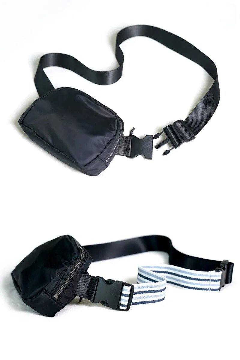 Black Belt Bag with 5 Extension Strap Set