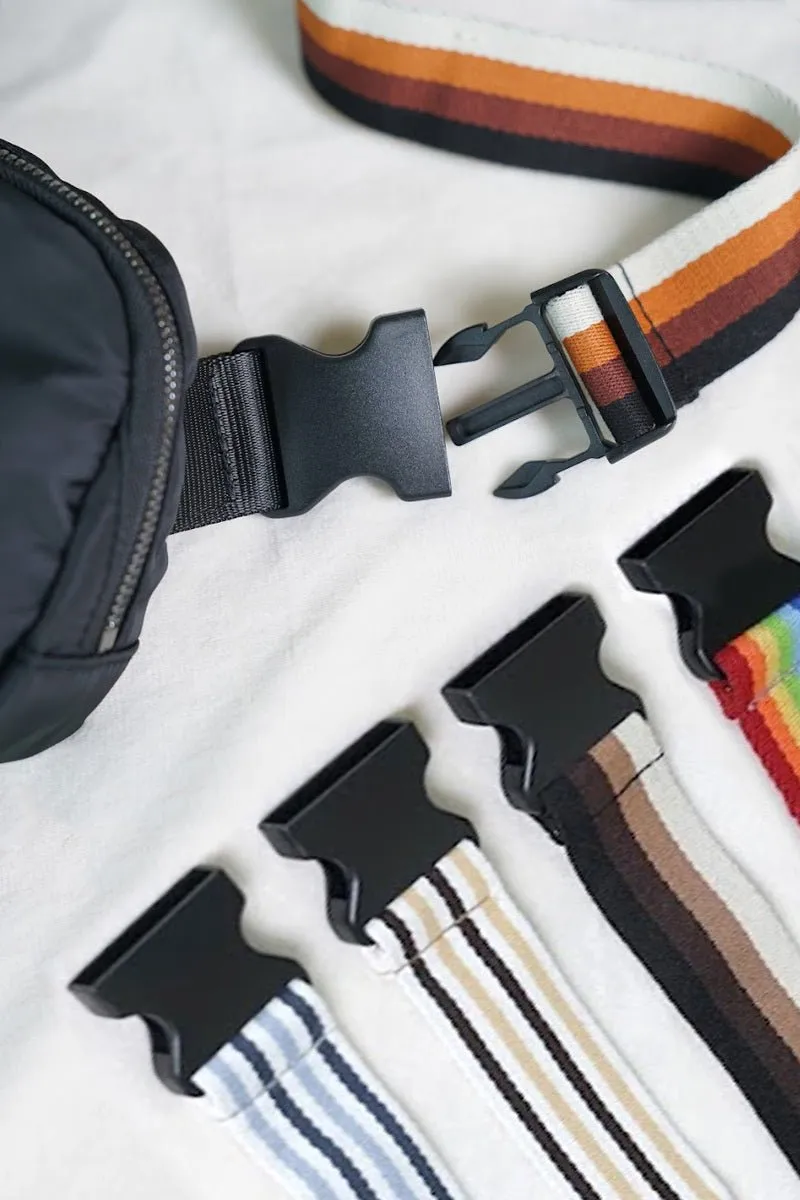 Black Belt Bag with 5 Extension Strap Set