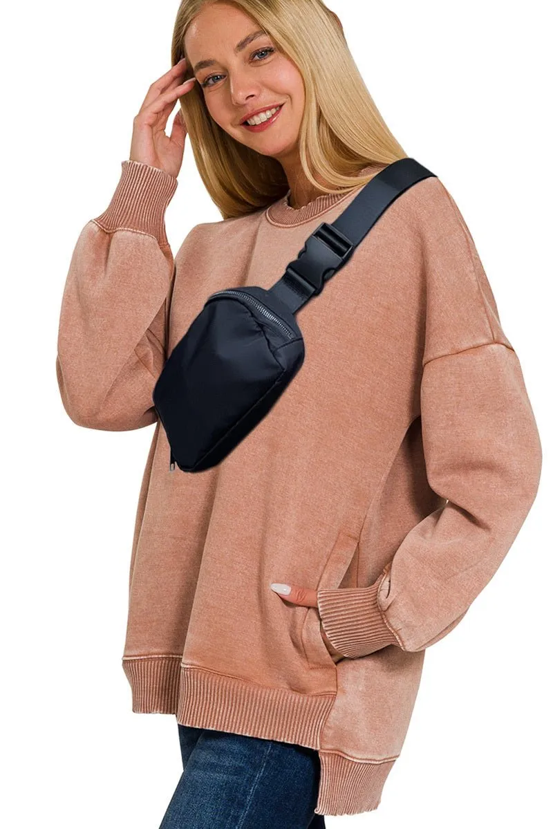 Black Belt Bag with 5 Extension Strap Set
