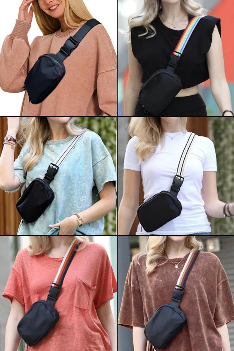 Black Belt Bag with 5 Extension Strap Set