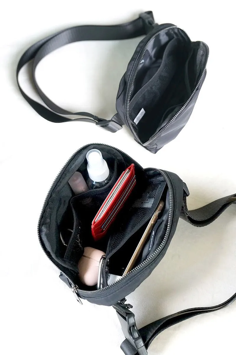 Black Belt Bag with 5 Extension Strap Set