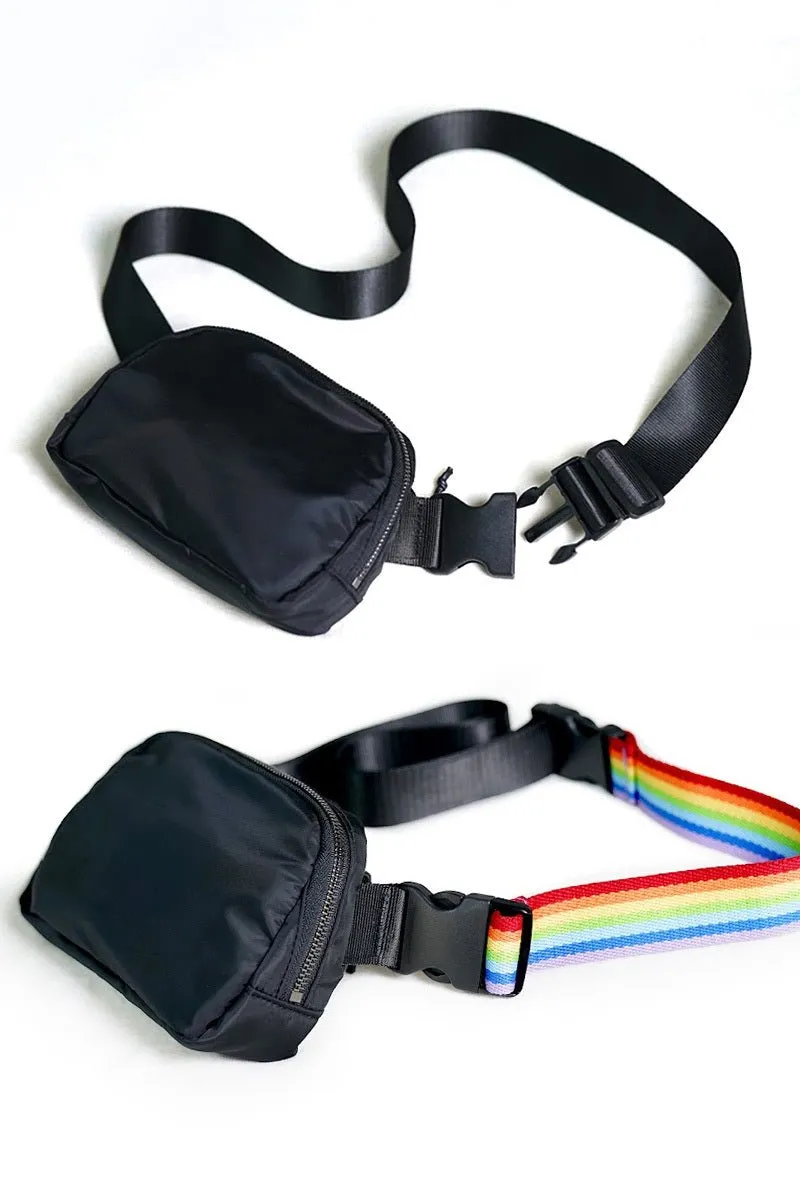 Black Belt Bag with 5 Extension Strap Set