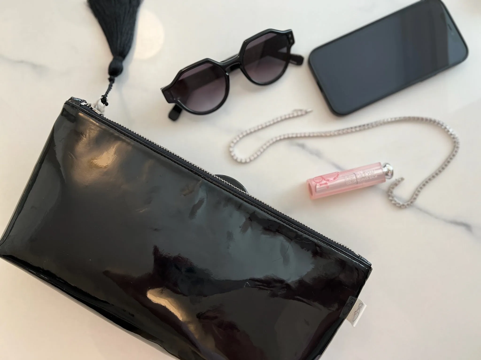 Black Metallic Hold Me Clutch
