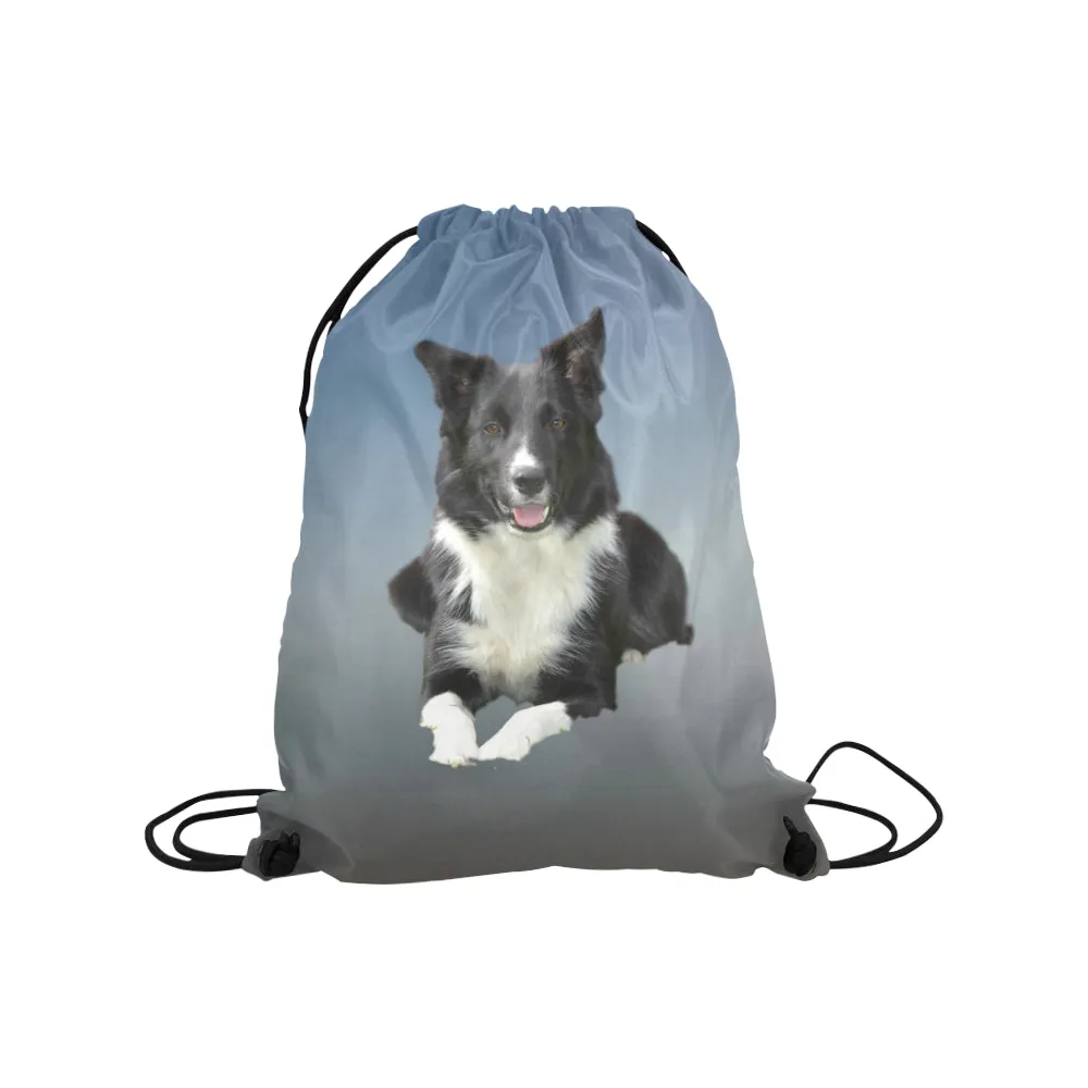 Border Collie Drawstring Bag